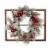 Glitzhome Wooden Window Frame & Flocked Pinecone & Ornament Wreath Perspective: front