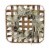 Glitzhome Bamboo Tobacco Basket with Flocked Pinecone & Antler Wreath - Green Perspective: front