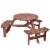 Costway Patio 6 Person Outdoor Wood Picnic Table Beer Bench Set Pub Dining Seat Garden Perspective: front