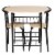 Costway 3 PCS Dining Set Table and 2 Chairs Home Kitchen Breakfast Bistro Pub Furniture Perspective: front