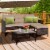 Gymax 3PC Rattan Furniture Set Outdoor Patio Couch Sofa Wicker Set Perspective: front