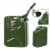 5 Gallon 20L Jerry Fuel Can Steel Gas Container Emergency Backup w/ Spout Green Perspective: front