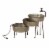 Glitzhome Metal Electrical Fountain, 3 Tier Galvanized Basin Perspective: front