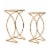 Glitzhome Nesting End Tables, Gold Glass Top Metal Frame for Indoor & Outdoor Perspective: front