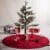 Glitzhome 52 Inch Diameter Knitted Acrylic Red Christmas Tree Skirt Perspective: front