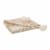 Glitzhome Knitted Beige Gold Lurex Throw Blanket with Tassels Perspective: front