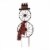 Glitzhome Bicycle Wheel Christmas Porch Sign Snowman Metal Yard Stake, 36 Inch Perspective: front