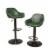 Glitzhome Set of Two Mid-Back Bar Stool with Adjustable Heigh Swivel Industrial Pub Barstools Perspective: front