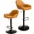 Glitzhome Set of Two Mid-Back Bar Stool with Adjustable Heigh Swivel Industrial Pub Barstools Perspective: front