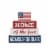 Glitzhome Patriotic Americana Wooden Block Free-Standing Table Decor Perspective: front