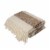 Glitzhome Jacquard Woven Caramel Striped Throw Perspective: front