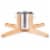 Tree Nest Large Rustic Christmas Tree Stand for Real Trees, Silver Perspective: front