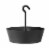 Tree Nest Sunny Round Hanging Planter 12 Inch, Dark Gray Perspective: front