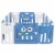 Hivvago 16-Panel Foldable Baby Playpen Kids Activity Centre-Blue Perspective: front