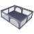 Hivvago Large Infant Baby Playpen Safety Play Center Yard with 50 Ocean Balls-Dark Gray Perspective: front