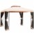Hivvago 10 x 10 Feet 2-Tier Vented Metal Canopy with Mosquito Netting Perspective: front
