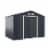 Hivvago 9 x 6 Feet Metal Storage Shed for Garden and Tools-Gray Perspective: front