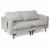 Hivvago Modern Loveseat Sofa Couch with Side Storage Pocket-Light Gray Perspective: front