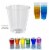 60 Shot Glasses Hard Plastic Colors 1 Oz Mini Wine Glass Party Cups Catering Bar Perspective: front