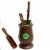 Argentina Mate Gourd Yerba Plastic Tea Cup Straw Bombilla Kit Self Clean Brown Perspective: front