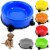 Pet Food Bowl Non Skid Feeding Dish Dog Cat Water Food Feeding Plastic Plate 9 Perspective: front