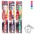 3 Pack Travel Toothbrushes Medium Bristles Full Head Tongue Scraper Oral Care Perspective: front