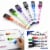 6 Pc Dry Erase Whiteboard Markers Assorted Colors Eraser Office School Low Odor Perspective: front