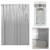 Shower Curtain Liner Heavy Duty Magnetic Mildew Resistant Vinyl Waterproof Gray Perspective: front