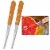 2 Grapefruit Knives Stainless Steel Dual Serrated Edge Blade Knife Citrus Fruit Perspective: front