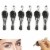 6 Pack Precision Stainless Steel Slant Tweezers Eyebrow Removal Angled Tip Grip Perspective: front