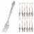 12 Dinner Forks Set Heavy Duty Stainless Steel Cutlery Table Flatware Utensils Perspective: front