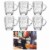 6 Pc Beer Glasses Glass Mug Pilsner Drink Cups Clear Coffee Tea Hot Cold 8.6Oz Perspective: front
