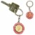 Breast Cancer Awareness Keychain Gift Holder Survivor Pink Ribbon Spinning Charm Perspective: front
