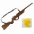 1 Wooden Large 26 Rifle Gun Shotgun Elastic Rubber Band Shooter Toy Military Perspective: front