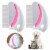 2 Pc Stainless Steel Comb Dog Cat Pet Flea Metal Brush Shedding Detangling Tool Perspective: front