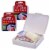 38 Pc First Aid Kit To Go Emergency Home Medical Minor Wound Care Compact 2 Case Perspective: front