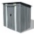 vidaXL Garden Shed Gray Metal 74.8 x48.8 x71.3 Perspective: front