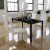 vidaXL Five Piece Dining Table and Chair Set Black and White Perspective: front
