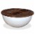vidaXL Coffee Table Solid Reclaimed Wood White Bowl Shape Perspective: front