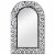 vidaXL Wall Mirror Arched 19.6 x31.4 Black Perspective: front