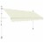 vidaXL Manual Retractable Awning 137.8 Cream Perspective: front