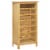 vidaXL Wine Cabinet 22 x12.6 x43.3 Solid Oak Wood Perspective: front