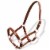 vidaXL Headcollar Stable Halter Real Leather Adjustable Brown Cob Perspective: front