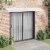 vidaXL Door Canopy Gray and Transparent 118.1 x31.5 PC Perspective: front