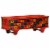 vidaXL Storage Box Red 43.3 x15.7 x15.7 Solid Acacia Wood Perspective: front