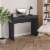 vidaXL Desk High Gloss Gray 35.4 x 15.7 x 28.3 Engineered Wood Perspective: front