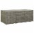 vidaXL Patio Storage Box Poly Rattan 70.9 x35.4 x27.6 Gray Perspective: front