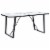 vidaXL Dining Table White 63 x31.5 x29.5 Tempered Glass Perspective: front