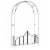 vidaXL Garden Arch with Gate Black 54.3 x15.7 x93.7  Iron Perspective: front