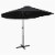 vidaXL Outdoor Parasol with Aluminum Pole 181.1 x106.3 Black Perspective: front